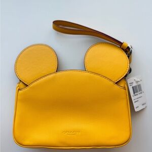 Coach Vibrant Yellow Wristlet